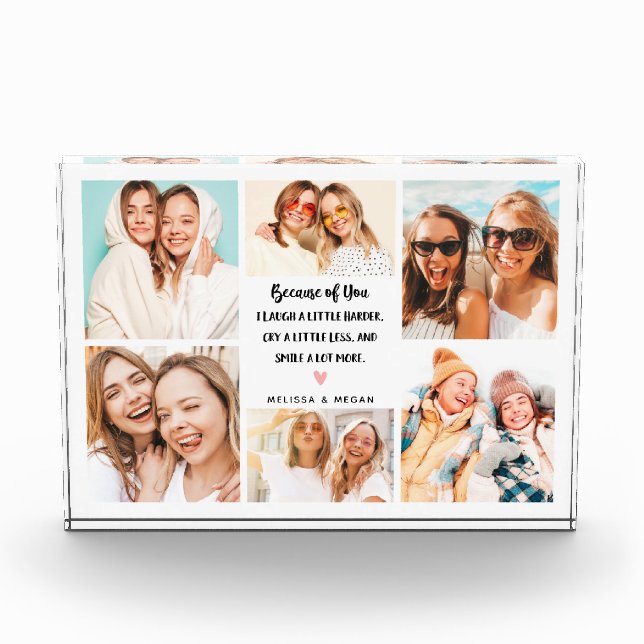 Modern Best Friends 6 Photo Collage Block (Front)