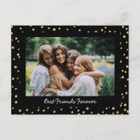 Modern Best Friends BFF Besties Photo Black Gold 