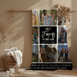 Modern Best Friends Forever 8 Photo Collage Fleece Blanket<br><div class="desc">Create your very own unique gift for your bestie. This Photo Collage Fleece Blanket features 8 square photographs and the text Best Friends Forever, with a little cute heart and name/s and a BFF quote that is customizable. The colour block can be changed to any colour using the Edit Using...</div>