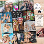 Modern BEST FRIENDS FOREVER 9 Photo Collage Black Jigsaw Puzzle<br><div class="desc">Create a photo memory puzzle with a collage of 9 of your favourite pictures of you and your bestie in your choice of background colour as a memorable, meaningful keepsake gift for your BFF. TITLE CHANGE: The simple, classic title BEST FRIENDS FOREVER can be changed and you can add your...</div>