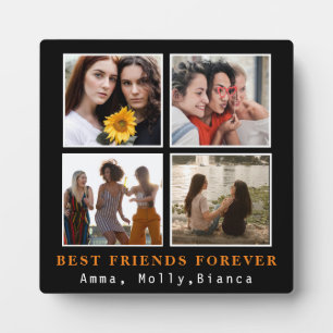 Modern Best Friends Forever Photo Collage   Bestie Plaque