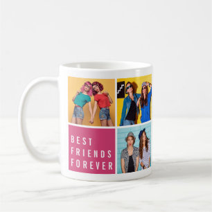 Modern Best Friends Forever Photo Collage Coffee Mug