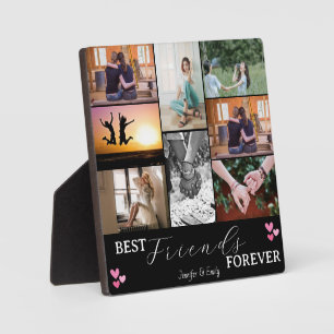 Modern BEST FRIENDS FOREVER Photo Collage Plaque