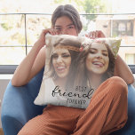 Modern Best Friends Friendship  Throw Pillow<br><div class="desc">Share the love with your best friend with this modern best friends forever throw pillow. On the front is a photo template you can add to and more. On the back using trendy script fonts you write your own personal message of friendship. Add your names and the year date you...</div>