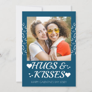 Modern Best Friends Galentine's day Bestie photo Holiday Card