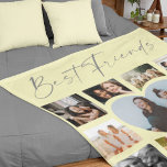 Modern | Best Friends | Heart Photo Collage Fleece Blanket<br><div class="desc">Say I love you with this gorgeous 10 collage photo card with a heart photo in the middle,  featuring heart shaped photos and text that reads 'BEST FRIENDS' and personalized with your names.Text font styles,  size and colour can be changed by clicking on the customize further link after personalizing.</div>