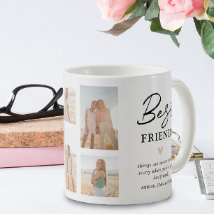 Modern Best Friends Photo Grid Keepsake Gift Coffee Mug