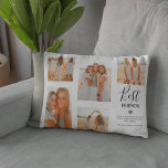 Modern Best Friends Photo Grid Keepsake Gift Lumbar Pillow<br><div class="desc">Create your own best friend photo pillow using this modern picture grid template. Simply upload your own photographs and customize the text. Featuring the title 'Best Friends', a friendship quote, and names. The cute little heart and background can be changed to any colour. This bestie pillow would make a beautiful...</div>