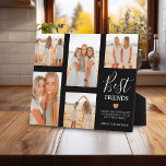 Modern Best Friends Photo Grid Keepsake Gift Plaque<br><div class="desc">Create your own best friend photo plaque using this modern picture grid template. Simply upload your own photographs and customize the text. Featuring the title 'Best Friends',  a friendship quote,  a cute little heart that can be changed to any colour and name/s.</div>