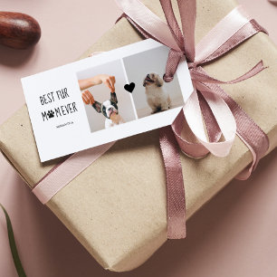 Modern Best Fur Mom Ever Dog Photo Gift Tags