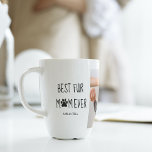 Modern Best Fur Mom Ever | Dog Photo Latte Mug<br><div class="desc">Modern Best Fur Mom Ever | Dog Photo</div>