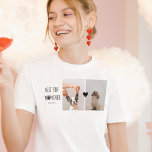 Modern Best Fur Mom Ever | Dog Photo T-Shirt<br><div class="desc">Modern Best Fur Mom Ever | Dog Photo</div>
