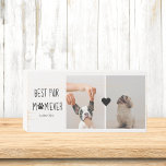 Modern Best Fur Mom Ever | Dog Photo Wooden Box Sign<br><div class="desc">Modern Best Fur Mom Ever | Dog Photo</div>
