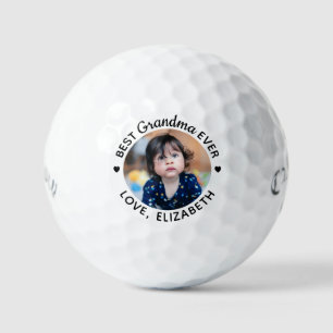 Modern Best Grandma Ever Personalized Photo Golf Balls