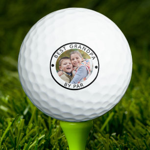 Modern BEST GRANDPA BY PAR Photo Golf Balls