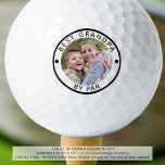 Modern BEST GRANDPA BY PAR Photo Golf Balls<br><div class="desc">Create unique photo golf balls with the editable funny golf saying BEST GRANDPA BY PAR (or your title) in your choice of text, dot and circle frame colours in EDIT (shown in black) for a special golf-enthusiast grandfather. Makes a fun and meaningful gift for grandpa for his birthday, Grandparents Day,...</div>