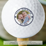 Modern BEST GRANDPA BY PAR Photo Golf Balls<br><div class="desc">Create unique photo golf balls with the editable funny golf saying BEST GRANDPA BY PAR (or your title) in your choice of text, dot and circle frame colours in EDIT (shown in navy blue) for a special golf-enthusiast grandfather. Makes a fun and meaningful gift for grandpa for his birthday, Grandparents...</div>