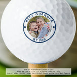 Modern BEST GRANDPA BY PAR Photo Golf Balls<br><div class="desc">Create unique photo golf balls with the editable funny golf saying BEST GRANDPA BY PAR (or your title) in your choice of text, dot and circle frame colours in EDIT (shown in blue) for a special golf-enthusiast grandfather. Makes a fun and meaningful gift for grandpa for his birthday, Grandparents Day,...</div>