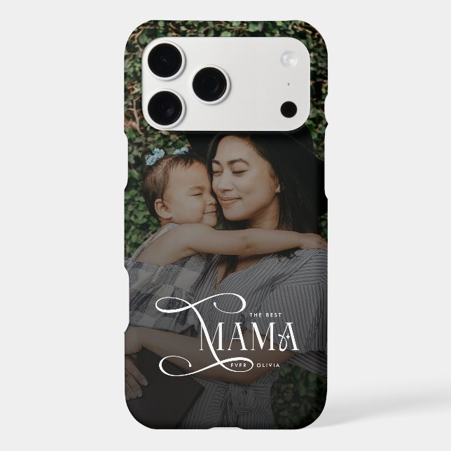 Modern Best Mama Ever Photo Mothers Day Gifts (Verso)