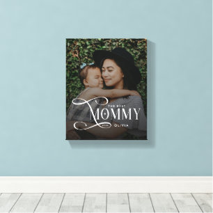 Modern Best Mama Ever Photo Mothers Day Gifts Canvas Print
