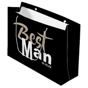 Modern Best Man Large Gift Bag