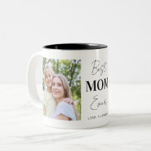Modern Best Mom Ever 2 Photo Collage Personalized