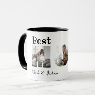 Modern Best Mom Ever 3 Photos Collage White Mug