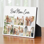 Modern Best Mom Ever Custom 6 Photo Collage Plaque<br><div class="desc">Design a sleek and stylish photo plaque for Mom featuring the message Best Mom Ever and six of your favourite photos. This modern layout is perfect for Mothers Day, birthdays, or any time you want to share love and gratitude. Customize with personal photos and optional text to create a one...</div>