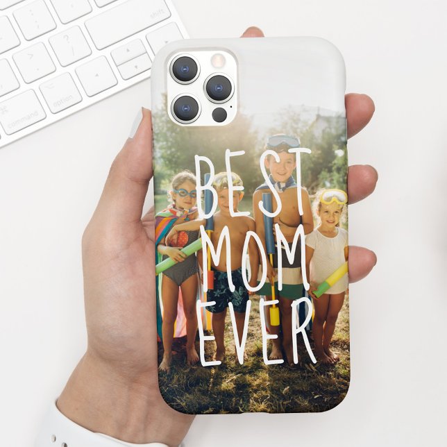 Modern Best Mom Ever Mother's Day Photo Case-Mate iPhone Case (Creator Uploaded)