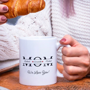 Modern Best Mom Ever Personalized Coffee Mug