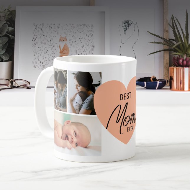 Modern Best Mom Ever Photo Coffee Mug (Creator Uploaded)