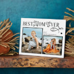 Modern Best Mom Ever Photo Heart Mothers Day Gifts Plaque<br><div class="desc">Celebrate the woman whose love feels like home. This Best Mom Ever Heart Photo Plaque turns two of your most treasured memories into a beautiful daily reminder of how deeply she’s loved. Designed with a modern minimalist layout, elegant typography, and a soft heart detail, it captures the story of all...</div>
