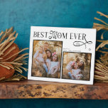 Modern Best Mom Ever Photo Heart Mothers Day Gifts Plaque<br><div class="desc">Celebrate the woman whose love feels like home. This Best Mom Ever Heart Photo Plaque turns two of your most treasured memories into a beautiful daily reminder of how deeply she’s loved. Designed with a modern minimalist layout, elegant typography, and a soft heart detail, it captures the story of all...</div>
