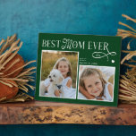 Modern Best Mom Ever Photo Heart Mothers Day Gifts Plaque<br><div class="desc">Celebrate the woman whose love feels like home. This Best Mom Ever Heart Photo Plaque turns two of your most treasured memories into a beautiful daily reminder of how deeply she’s loved. Designed with a modern minimalist layout, elegant typography, and a soft heart detail, it captures the story of all...</div>