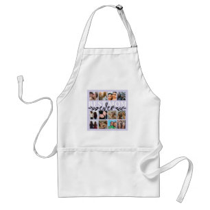 Modern Best Mom Ever Purple Photo Collage Standard Apron