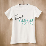 Modern Best Mom Script Mother`s Day T-Shirt<br><div class="desc">Modern Best Mom Script Mother`s Day T-Shirt. A modern and simple T-shirt with a Best Mom script - change the text if you want. Great gift idea for your mother,  especially for Mother`s Day.</div>