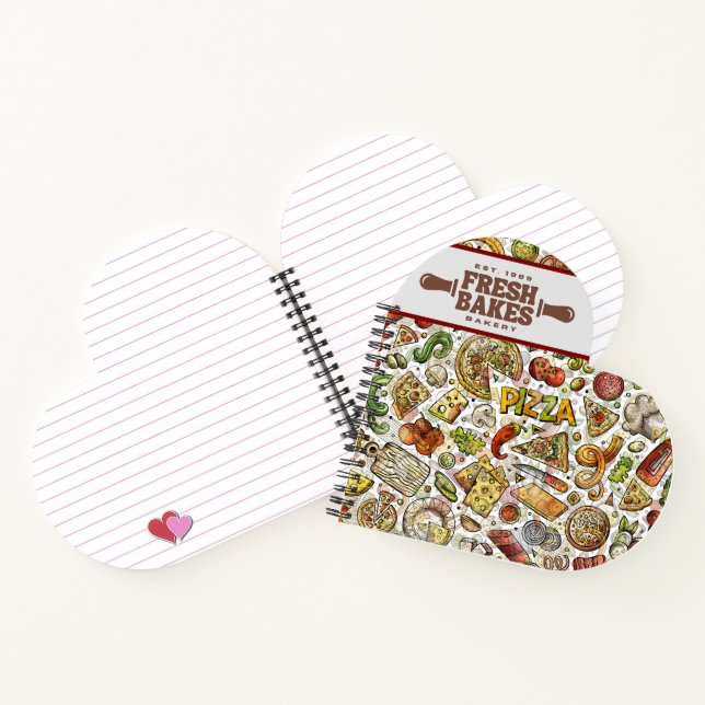 Modern Best Pizza In Town Professional  Notebook (Inside)