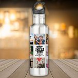 Modern BEST UNCLE EVER Photo Collage Cool 710 Ml Water Bottle<br><div class="desc">Modern,  personalized Instagram photo collage water bottle for the BEST UNCLE EVER. Perfect gift for  an awesome holiday / birthday surprise. He'll love carrying his favourite people around wherever he goes!</div>