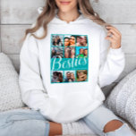 Modern Bestie Green & White 9 Photo Collage Hoodie<br><div class="desc">Celebrate your friendship with this vibrant 9-square photo template on a green background, showcasing bold "Bestie" text in a chic handwritten style. Personalize it with names and unique photos to create a meaningful keepsake that honours your bond. Perfect for best friends, birthdays, Galentine's Day, or any occasion, this design blends...</div>