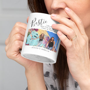 Modern Bestie Quote Photo Personalized BFF Coffee Mug