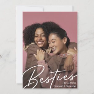 Modern Besties Photo Gift Thank You Card