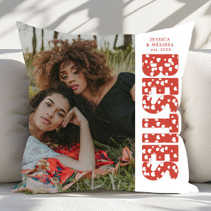Modern  Besties Photo Gift Throw Pillow