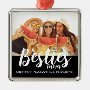 Modern Besties Photo  Metal Ornament