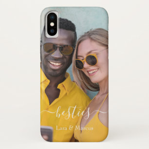 Modern Besties Script Friends Photo Case-Mate iPhone Case
