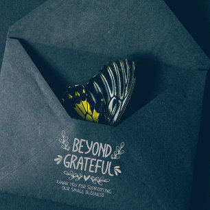 Modern Beyond Grateful, Thank You  Rubber Stamp