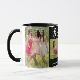 Modern BFF Besties Photo Collage 3-photo mug