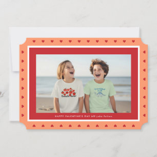 modern BFF VALENTINE HEARTS FRAMES CLASSROOM photo Holiday Card