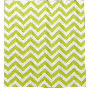 Modern Big Chevron Stripes Lime Green and White