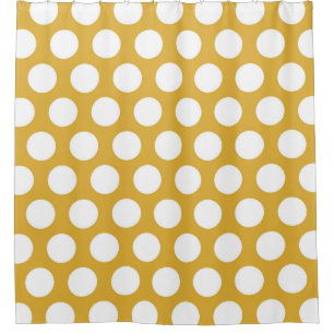 Modern Big White Dots on Gold