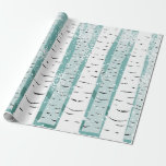 Modern Birch Trees In Snow Wrapping Paper<br><div class="desc">Give all your winter gifts a sparkling modern natural touch with this wrapping paper of abstract birch trees in a winter wonderland. It's perfect for Christmas, Hanukkah, winter weddings, and any other winter occasion. (Please be sure to select whether you want a matte finish or a glossy finish.) For coordinating...</div>